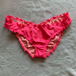 Ruffles Victoria secret bikini bottom hot pink